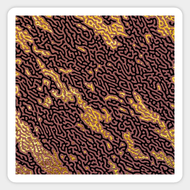 Dark Gold and Brown Sand Dune Desert Sticker by maak and illy